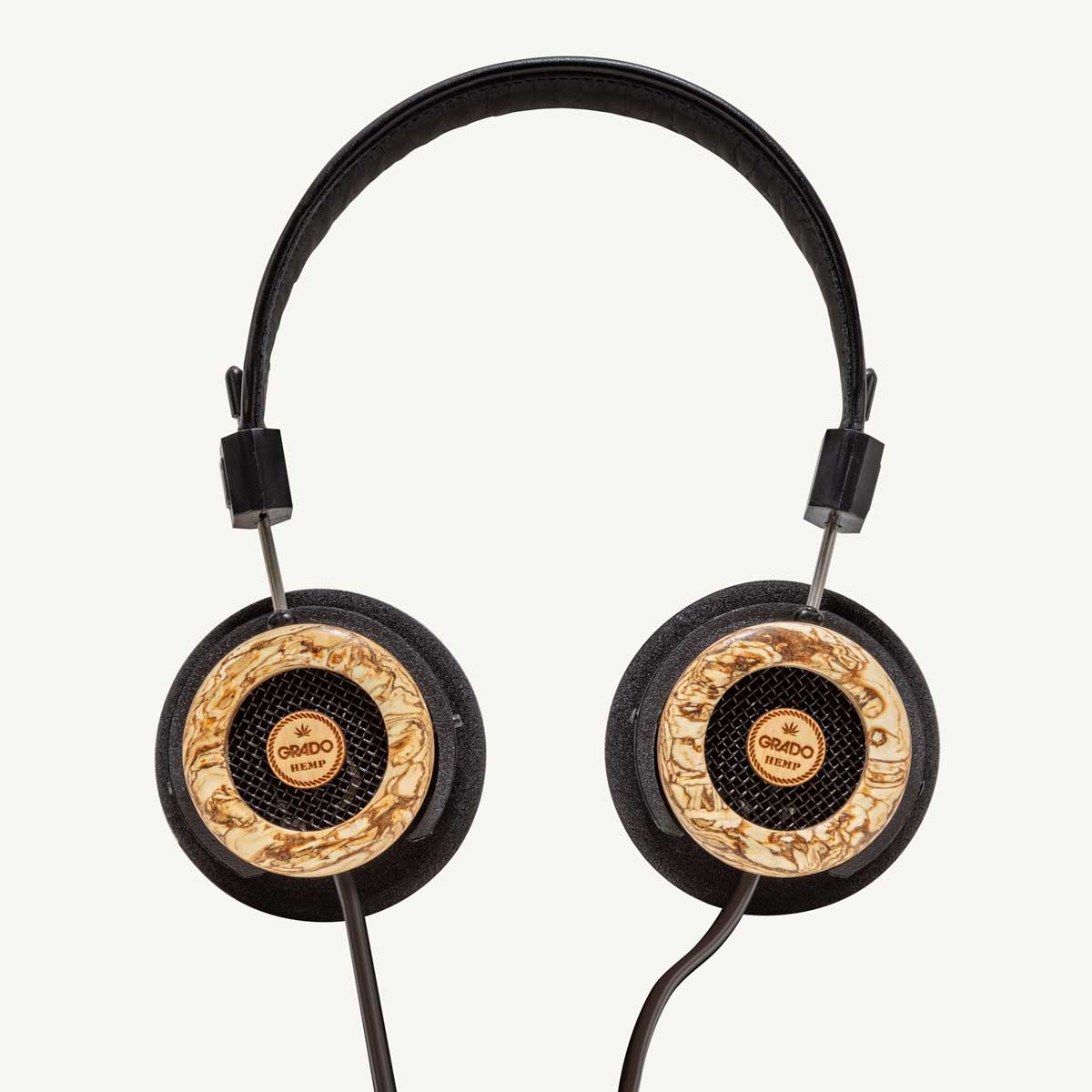 Front view photo of the Hemp Headphones on a transparent background